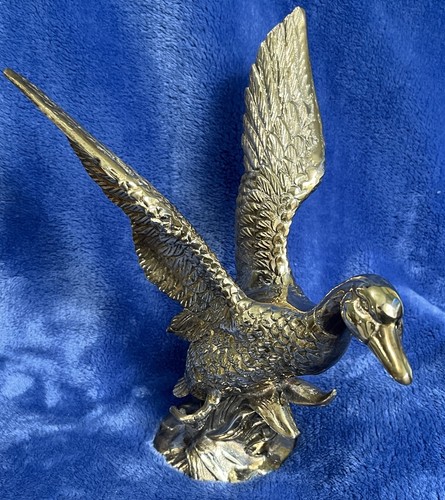 Brass sculpture 1970s flying - sculpture,