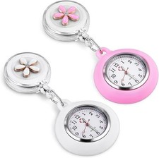 Clip-on Doctor Medical Hanging Fob Watch Pocket Watch Retractable Nurse Watch
