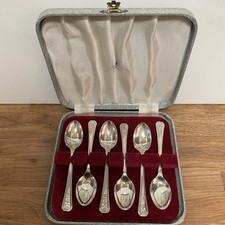 Vintage Silver Plated Tea Spoons Set Of 6 - Pidduck Of Hanley  - EPNS - A1