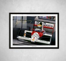 AYRTON SENNA SIGNED PRINT PHOTO POSTER FRAMED F1 FORMULA ONE  #01