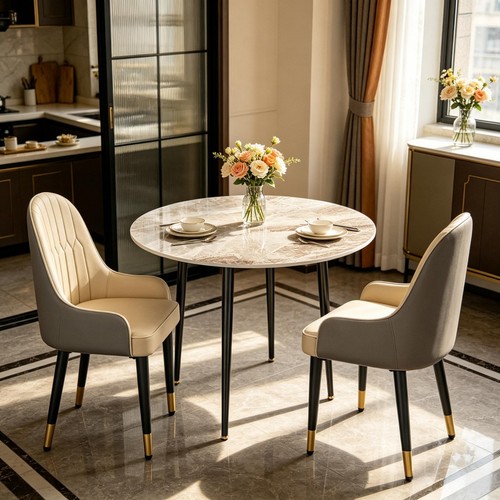 Modern round dining table - round,