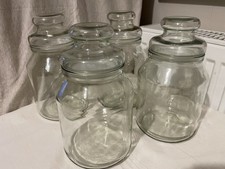 4 x Glass Sweet Jars with Lids