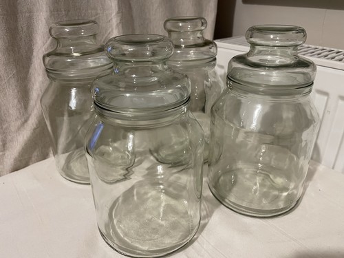 Glass sweet jars with lids - 4,