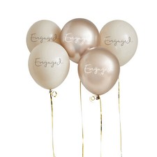 Engagement Party Latex Balloons Engagement Party Decorations Gold Cream x 5