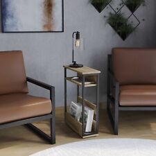 3 Tier Slim Coffee Side Table Newspaper Magazine Shelf Rack Bedside Sofa End