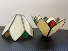 2 Vintage Leaded Stained Glass