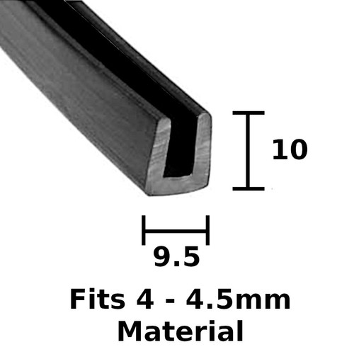Square edge rubber shape - square,