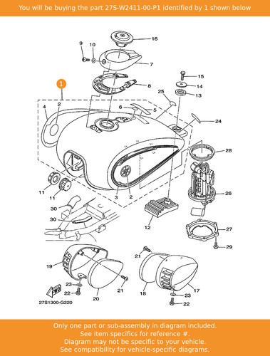 Yamaha fuel tank assy - tank,