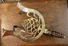 Victorian Trivet Wrought Iron and Brass for Range Cooker-Fire Grate 13" L (456)