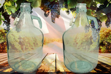 Set of 5L Glass Demijohn