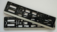New 2x SILVER  NUMBER PLATE SURROUNDS HOLDER FRAME FOR BMW CARS