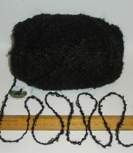 100g balls black boucle loop - black,