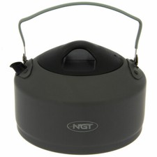 NGT Fishing Kettle 1.1 Litre Gun Metal Aluminium Kettle Carp Fishing Cooking NGT
