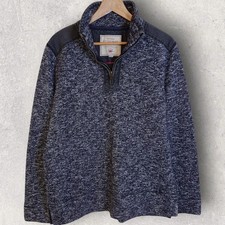 mens fatface embroidered airlie style quarter zip sweatshirt, medium