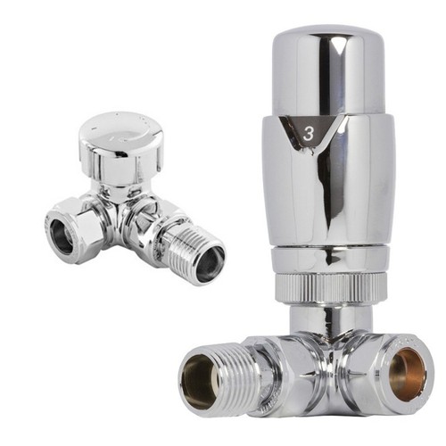 Chrome corner thermostatic trv - corner,