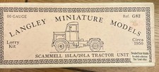 Langley Miniature Models G82 Scammell 15LA/20LA Tractor Unit OO gauge lorry kit.