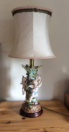 Antique porcelain cherub table - antique,