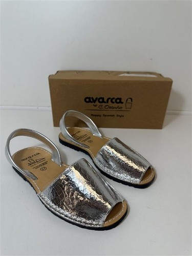 Avarca leather sandals - leather, silver