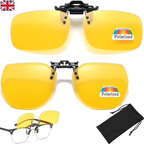 Night driving clip glasses - clip, on