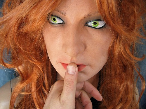 Latex mask scarlett eyes - latex,
