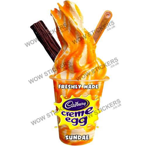 Ice cream van sticker creme - cream,
