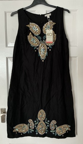 Monsoon black sleeveless shift - monsoon,