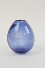 Holmegaard Vase Glass by Per Lütken Drop Vase Sapphire Blue (441-3 G4)