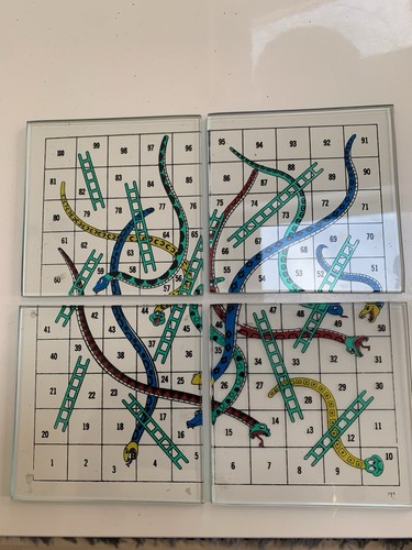 Snakes and ladders coasters - snakes,