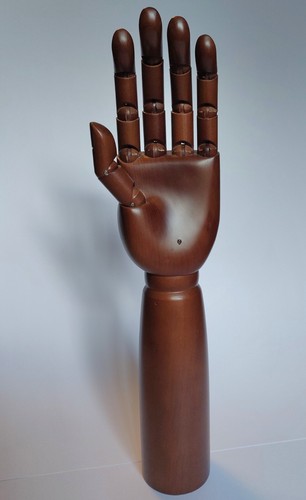 Wooden articulated hand - wooden,