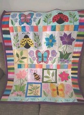 Handmade patchwork quilt/throw