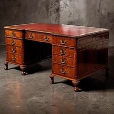 Large Mahogany Twin Pedestal