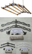 6 LATH Victorian kitchen ceiling pulley Clothes horse airer dryer rack laundry