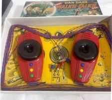 SCARCE 1950'S DAN DARE 2 WAY WALKIE TALKIE SET LN/NEW IN BOX ENGLAND !!