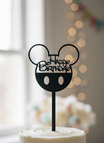 Mickey mouse cake - mouse, topper