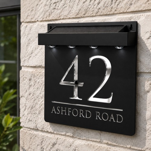 House number plaque - number,