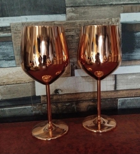 Vonshef rose gold wine glasses - vonshef,