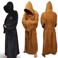 Men Bathrobe Jedi Sith Hooded bathrobe Cloak Star war Soft Dressing Gown UK