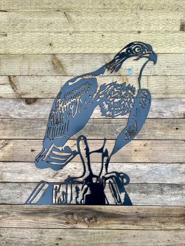 Metal osprey bird standing - metal,