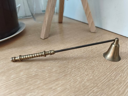 Vintage brass candle snuffer - candle,