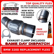 BMW 320D Exhaust Flexi Flex Easy Repair front Pipe, Stainless
