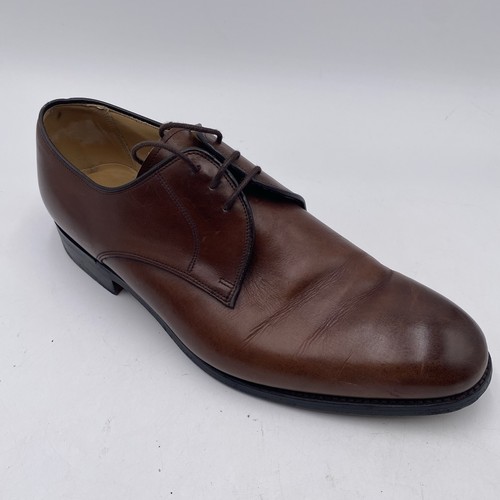 Barker brown leather lace - brown, up