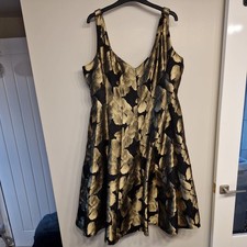 Stunning Black & Gold Debenhams Debut Dress Size 18. worn once