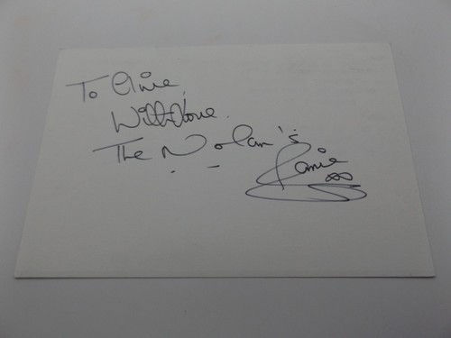 White card signed by - card,