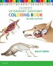 Veterinary Anatomy Coloring Book - 9781455776849, Saunders, paperback
