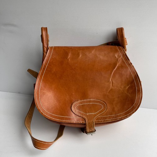 Vintage tan leather - , shoulder
