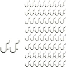100PCS Metal Pegboard J Hook