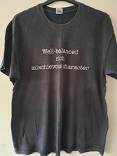 OFFICIAL WYCHWOOD BREWERY HOBGOBLIN 'WELL BALANCED' T-SHIRT - BLACK, SIZE XL