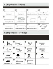 Spare Parts 2 Seater Metal Garden Swing Chair Black 1429.