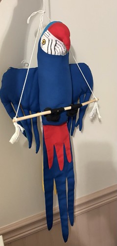 Vintage hanging blue macaw - vintage,