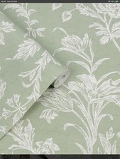Laura Ashley - Lloyd - sage green - Wallpaper